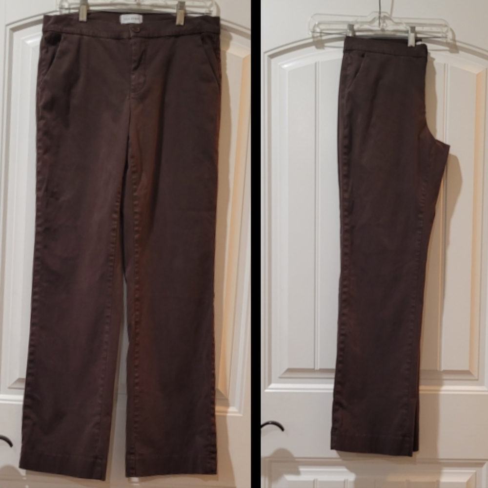 Lila Ryan dark expresso flare leg pants 8